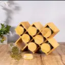 Wooden Spice Rack, 8 Pieces