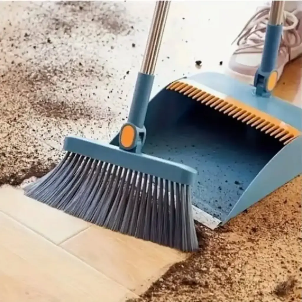 Broom and Dustpan Set, 2-in-1 Combo