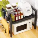 Microwave Stand, Adjustable Heavy-Duty, Single Layer