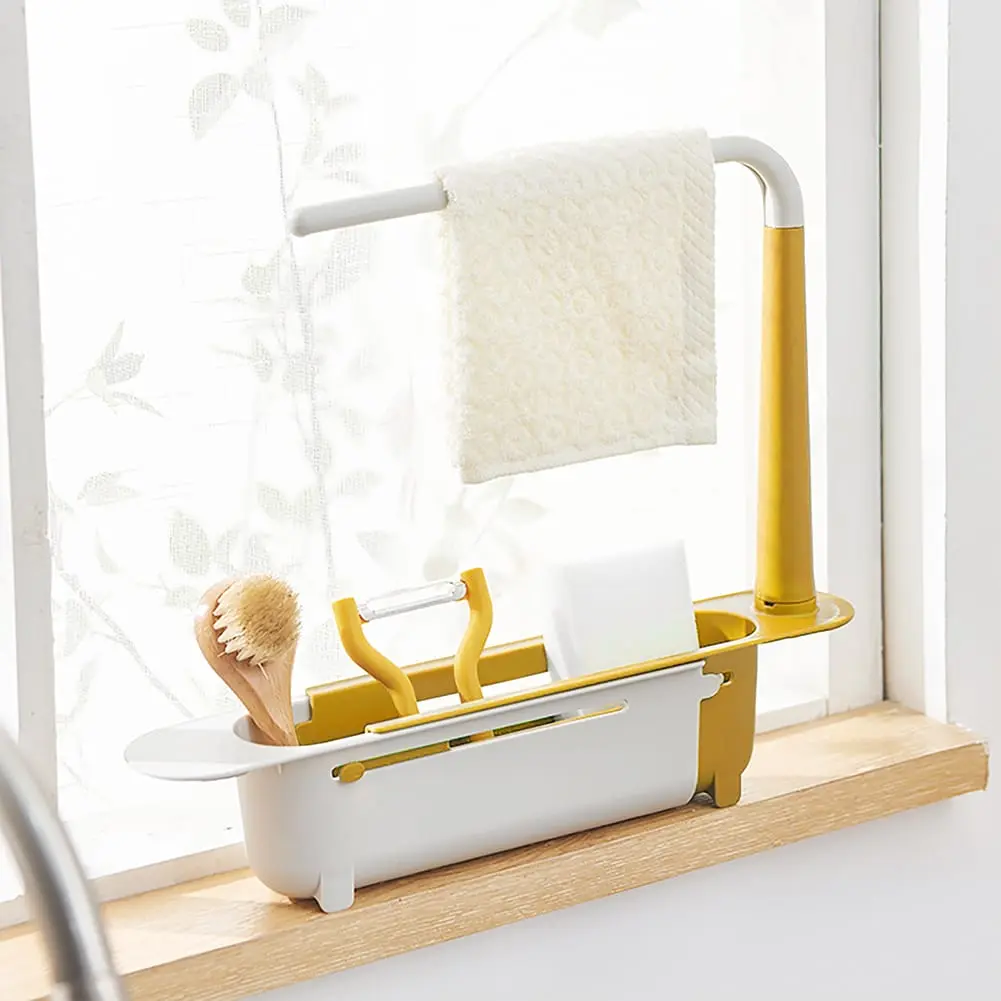 Telescopic Sink Shelf, Kitchen Sink Organizer