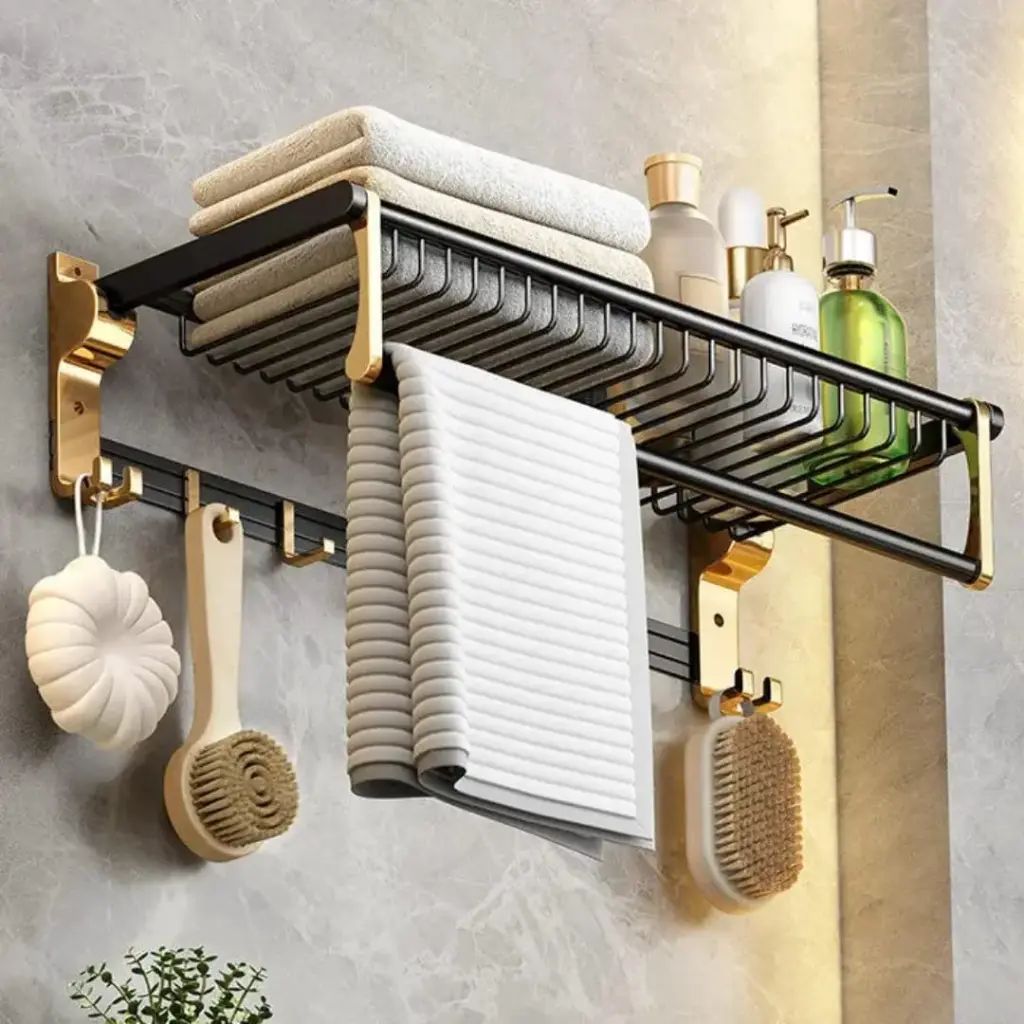 Multifunctional Bathroom Towel Rack