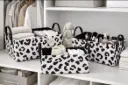 -Piece Stylish Zebra & Cow Print Storage Baskets 