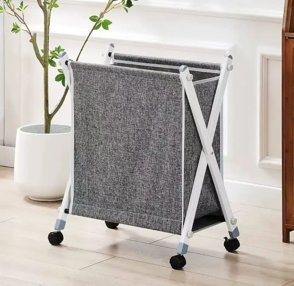 Laundry Basket with Stand & Wheels 