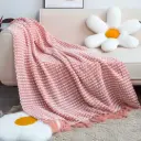 Knitted throw blankets