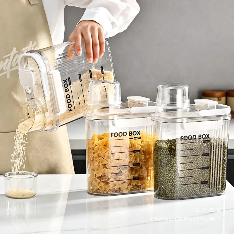 Airtight Food Storage Container, Transparent