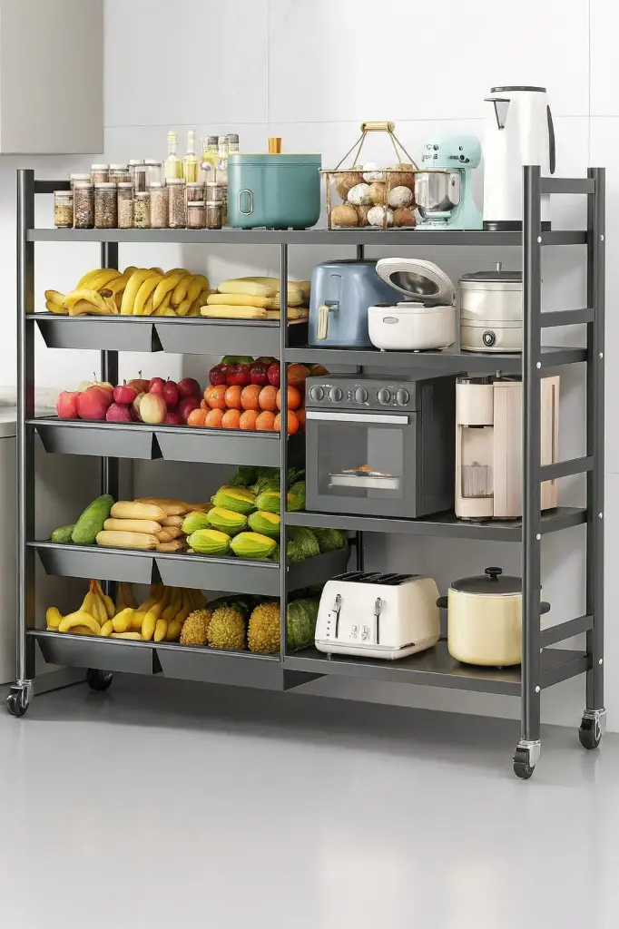 Metallic Kitchen Rack, Multifunctional