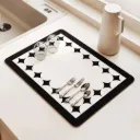 Super absorbent Nonslip Drain  dish drying  mat