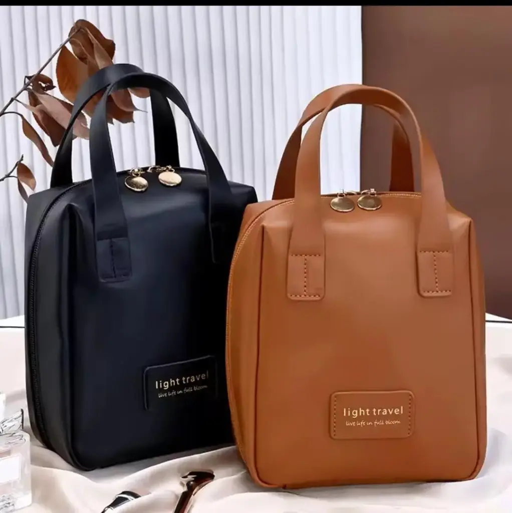 Pu leather multi_function cosmetics bag
