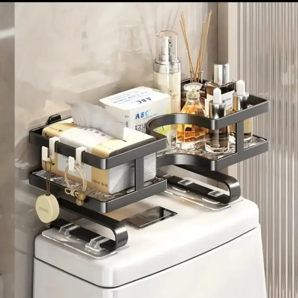 Toilet Top Storage Rack (Beige)