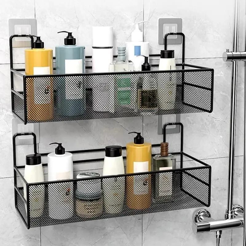 Large Mesh Bathroom rack (White)