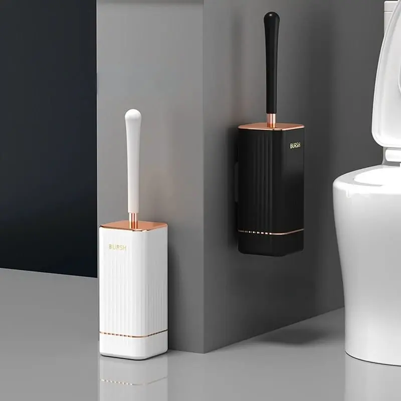 Toilet brush &holder set (White)