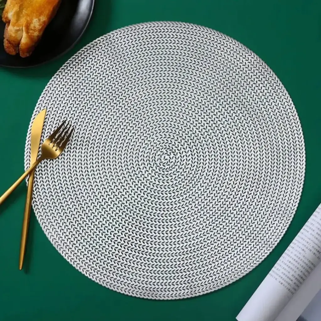 6pcs pvc non-woven table mats (Gold)
