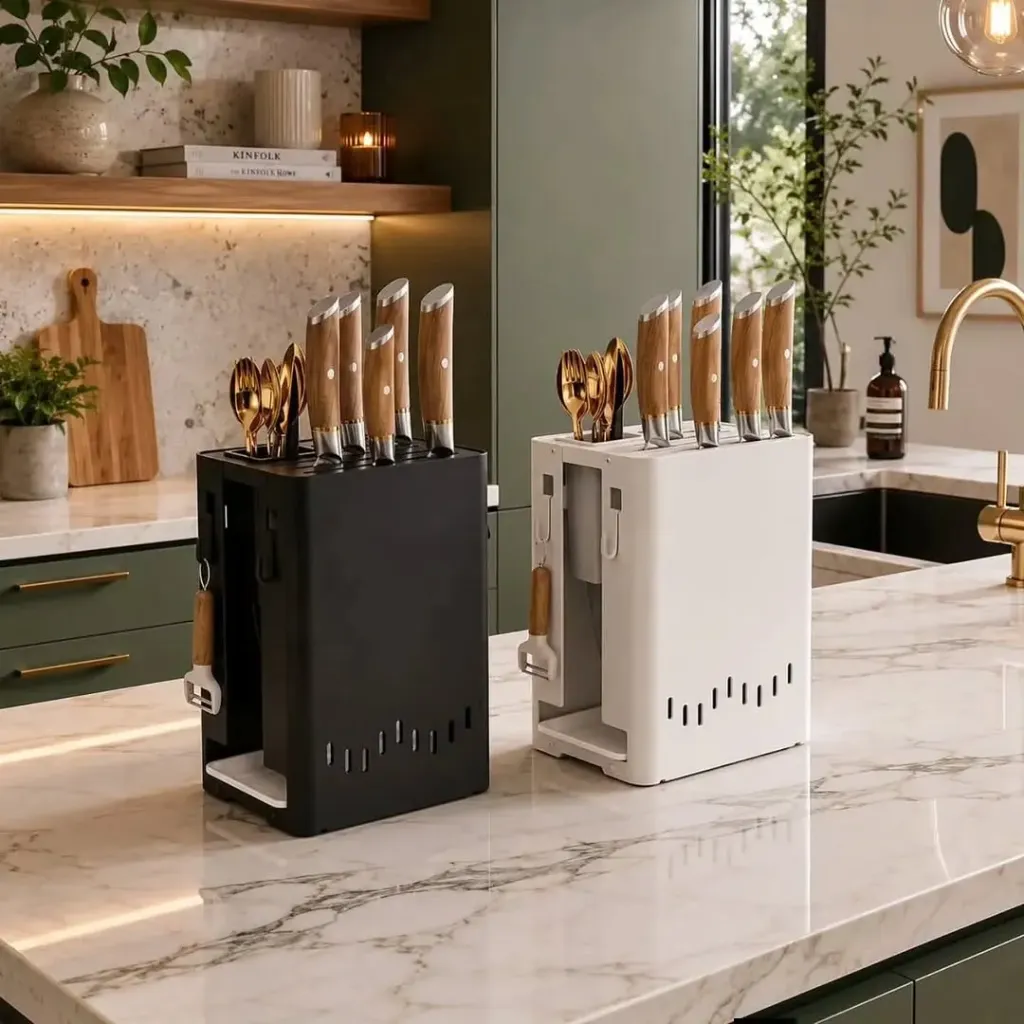 Multifunctional Kitchen Knife Block Organizer