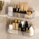 Acrylic wall mounted bathroom organizer
