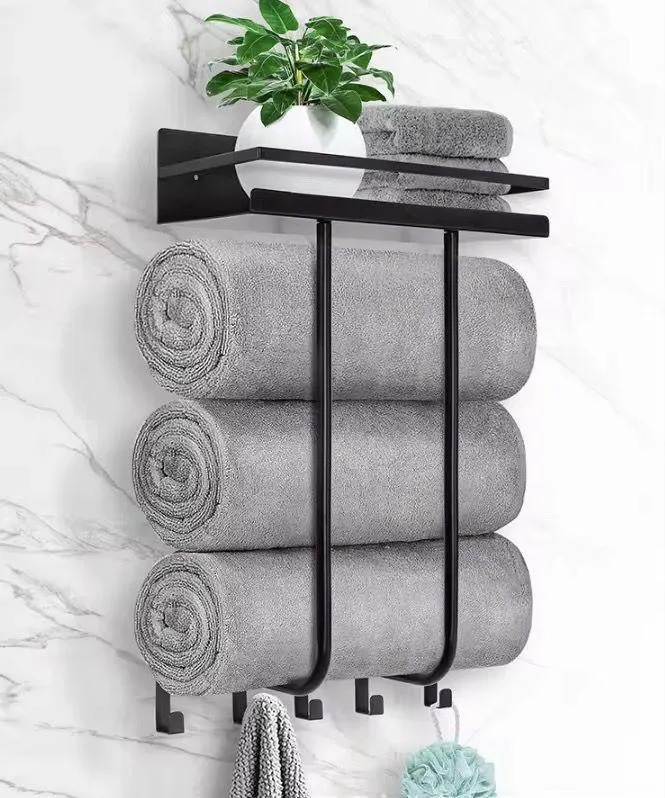 Multifunctional bathroom towel holder