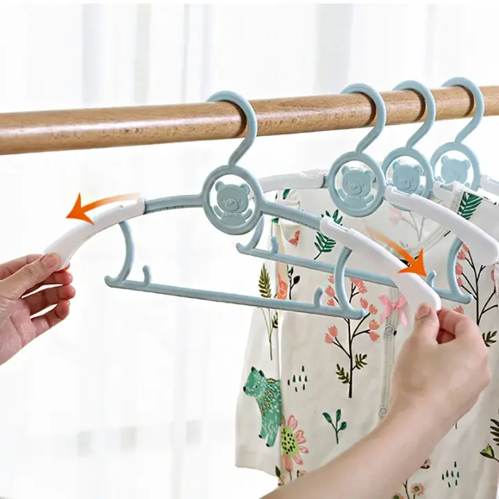 Retractable Kids Clothes Hangers (Grey)