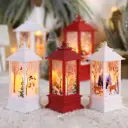 Santa Claus Snowman Lantern Light, Christmas