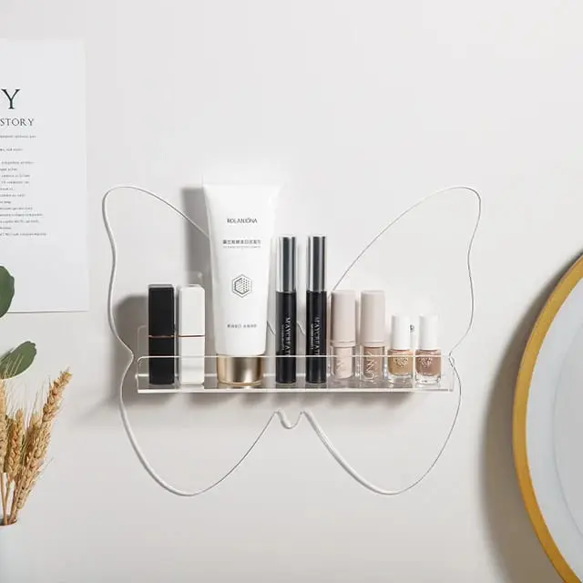 Arcylic Butterfly Floating Bathroom Shelf