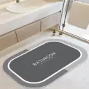 Absorbent Oval Rubber Bathroom Mat