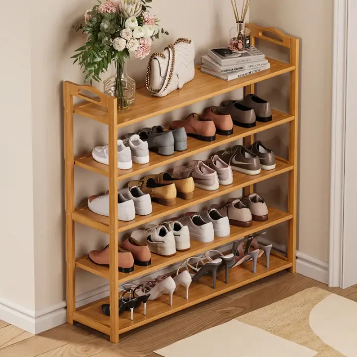 Bamboo Shoe Rack, 5-Layer