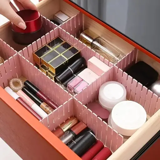 4pcs Adjustable Drawer Divider DIY Storage Box