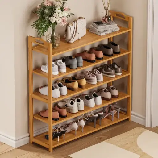 Bamboo Shoe Rack 5 layer